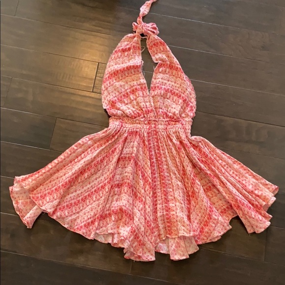 LoveShackFancy Dresses & Skirts - Loveshackfancy Red and White Halter Dress